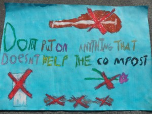 Sam - Don't put on anything that doesn't help the compost.